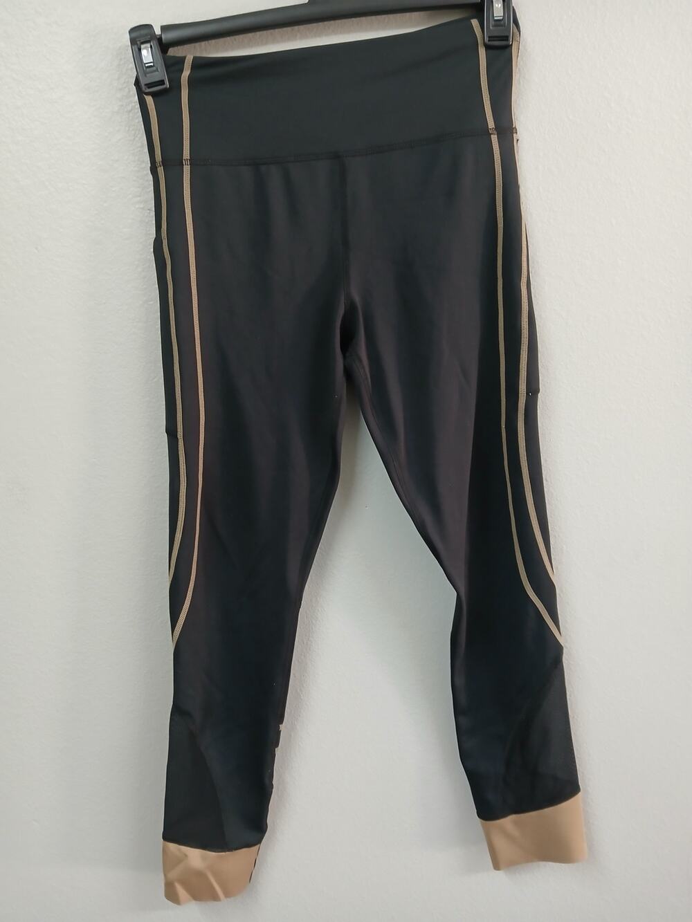 Zyia Active Black Strap Deluxe Hi-Rise Leggings size 6-8